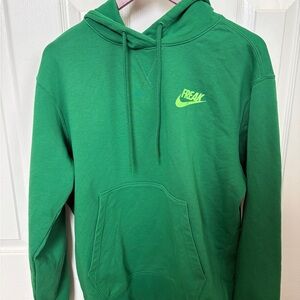 Nike Men's Green Hoodie with Greek Freak Logo